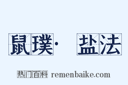 鼠璞·盐法是什么意思的图片